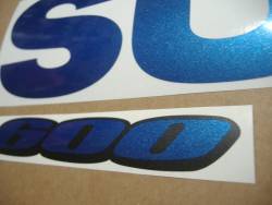 Suzuki GSX-R 600 blue logo decals 