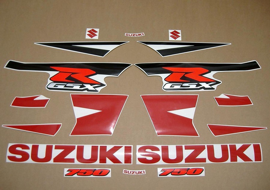 Suzuki GSXR 750 K4 K5 custom red decals