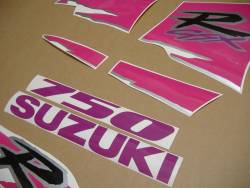 Suzuki GSXR 750W 1994 silver pink decals lot