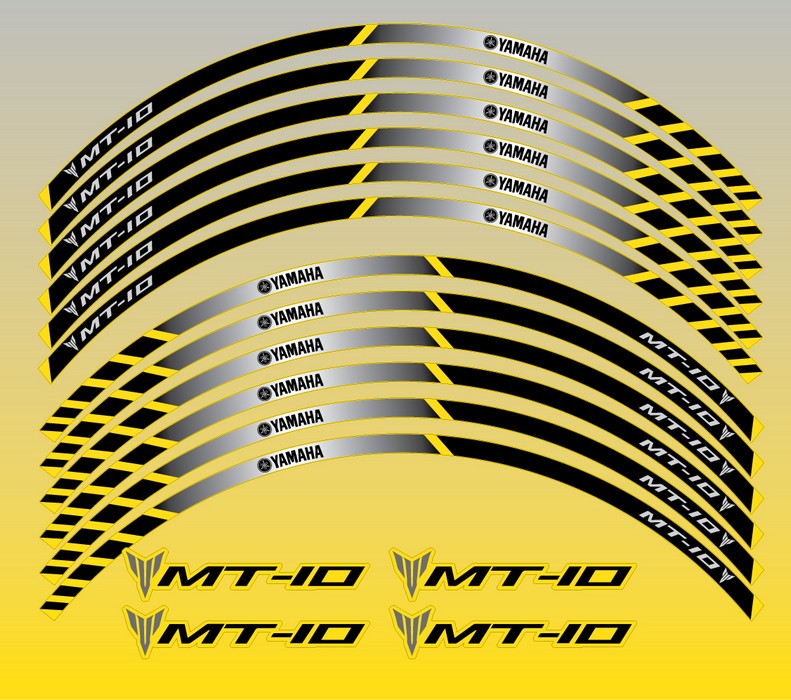 Yamaha wheel stripes for yellow 17