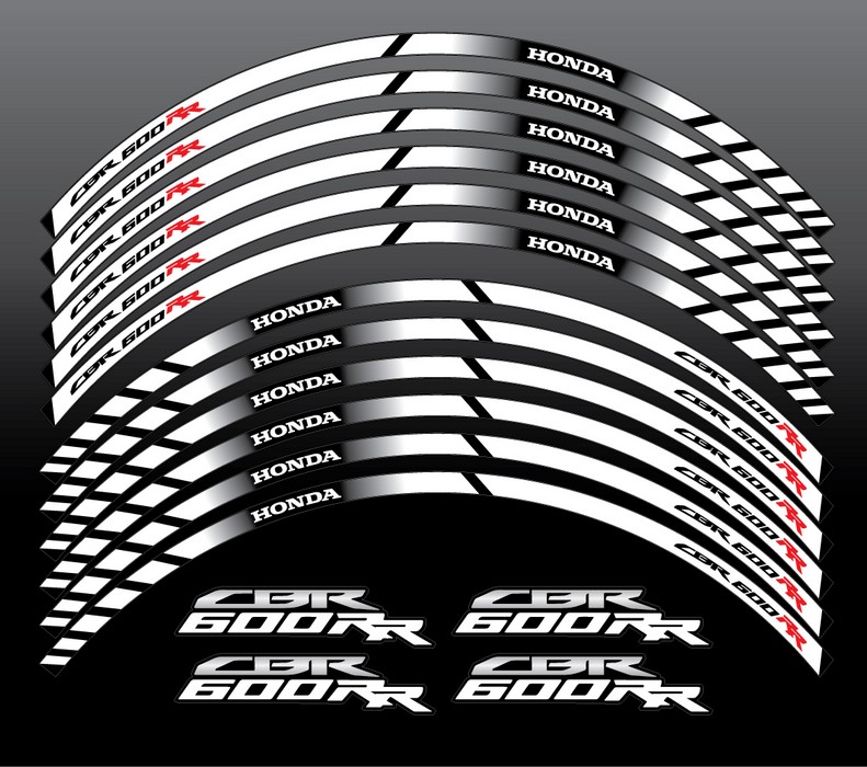 Honda CBR 600RR wheel/rim decals stickers set