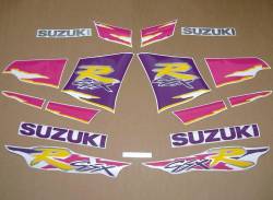 Suzuki GSXR 750 1994 black purple stickers set