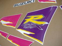 Suzuki GSX-R 750W 94 95 black purple stickers kit