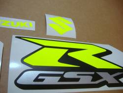 Suzuki GSX-R 600 custom neon yellow graphics set