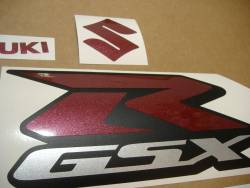 Suzuki GSX-R 600 custom burgundy red adhesives