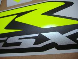 Suzuki GSX-R 750 custom neon yellow graphics set