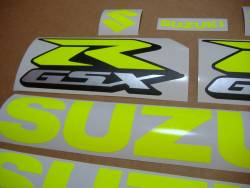 Suzuki GSX-R 750 fluorescent yellow full decals set