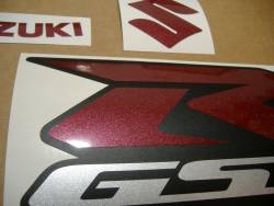 Suzuki GSX-R 750 custom burgundy graphics set
