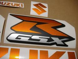 Suzuki GSXR 750 custom orange graphics set