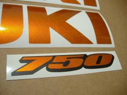Suzuki GSXR 750 custom orange full decals set