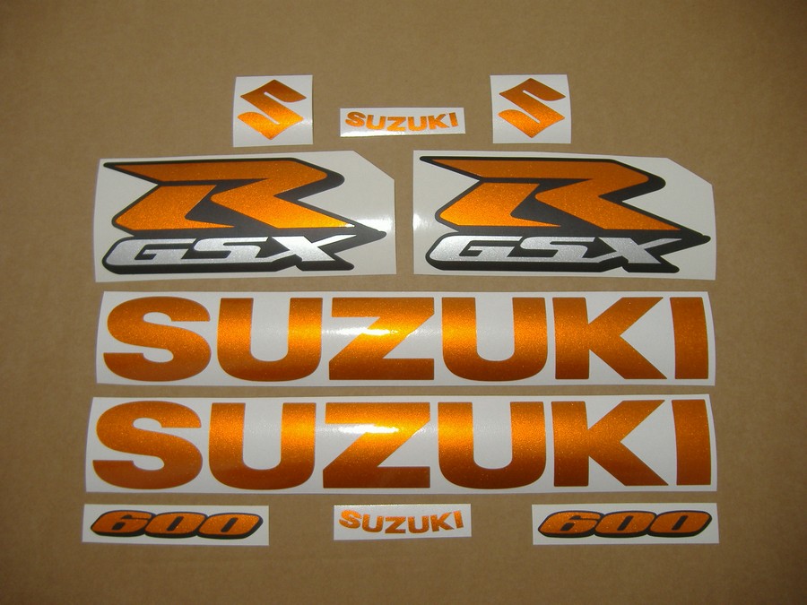 Suzuki GSX-R 600 custom orange adhesives