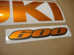 Suzuki GSX-R 600 custom orange stickers set