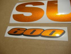 Suzuki GSXR 600 custom orange graphics set