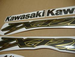 Kawasaki ZX12R custom gold charcoal adhesives