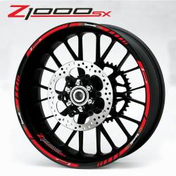 Kawasaki Z1000 SX red wheel lines decals