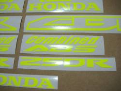 Honda CBR 250R neon yellow logo adhesives
