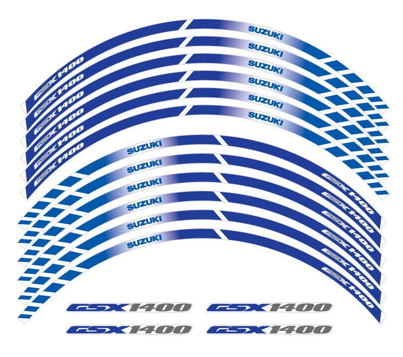 Suzuki GSX1400 wheel stripes in blue