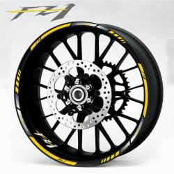 Yamaha FZ1 yellow wheel rim graphcis set