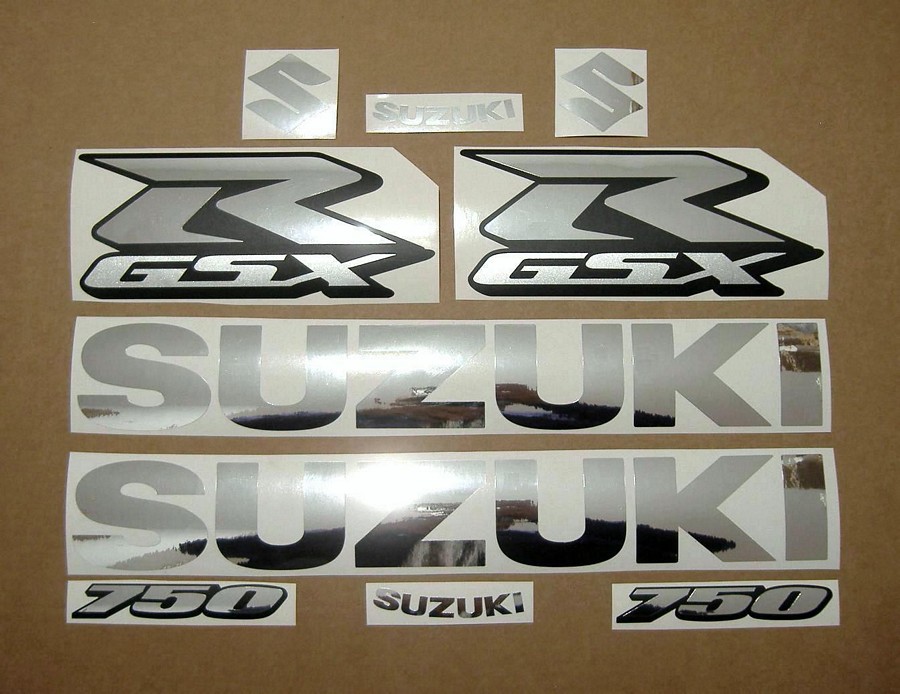 Suzuki GSXR 750 chrome complete sticker kit