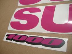 Suzuki GSXR 1000 hot pink stickers kit