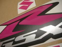 Suzuki GSXR 1000 hot pink complete decals