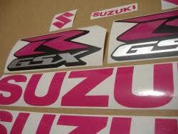Suzuki Gixxer 750 hot pink decals stickers