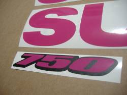 Suzuki GSX-R 750 pink complete sticker set