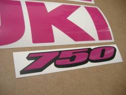 Suzuki GSXR 750 hot pink stickers kit