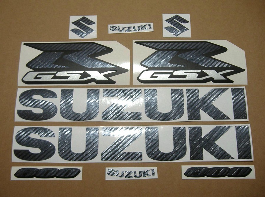 Suzuki GSXR 600 carbon fiber decals set