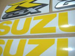 Suzuki GSXR 600 custom yellow adhesives