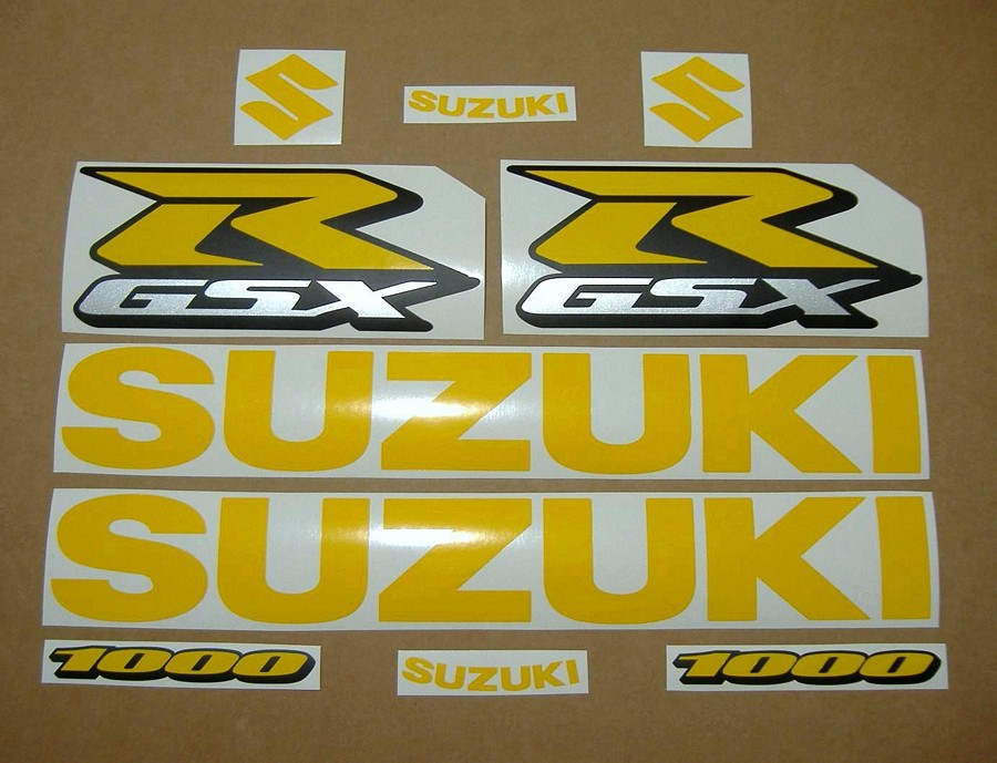 Suzuki GSXR 1000 K7 yellow full decals set