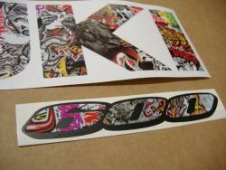 Suzuki Gixxer 600 skull graffiti custom stickers