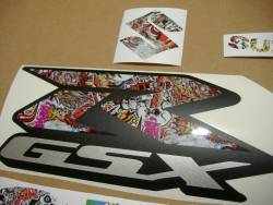 Suzuki Gixxer 750 skull graffiti custom stickers