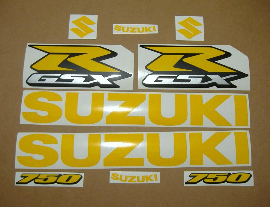 Suzuki Gixxer 750 yellow custom full decals set