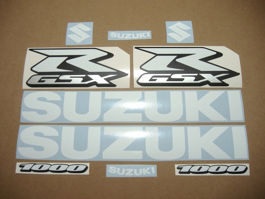 Suzuki Gixxer 1000 white customized decal set