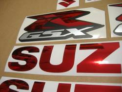 Suzuki GSXR 750 chrome wine red adhesives
