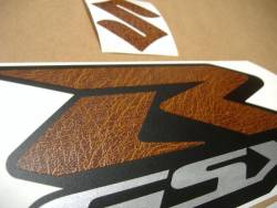 Suzuki GSXR 750 brown leather stickers set