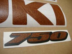 Suzuki GSXR 750 brown leather look decals srad