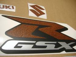 Suzuki GSXR 750 brown leather custom decal set