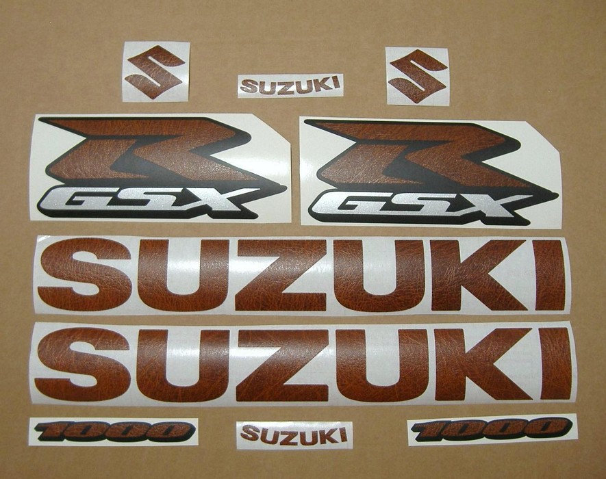 Suzuki Gixxer 1000 brown leather look decal set