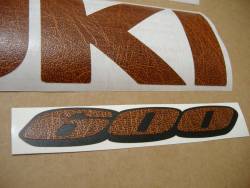Suzuki GSXR 600 brown leather custom decal set