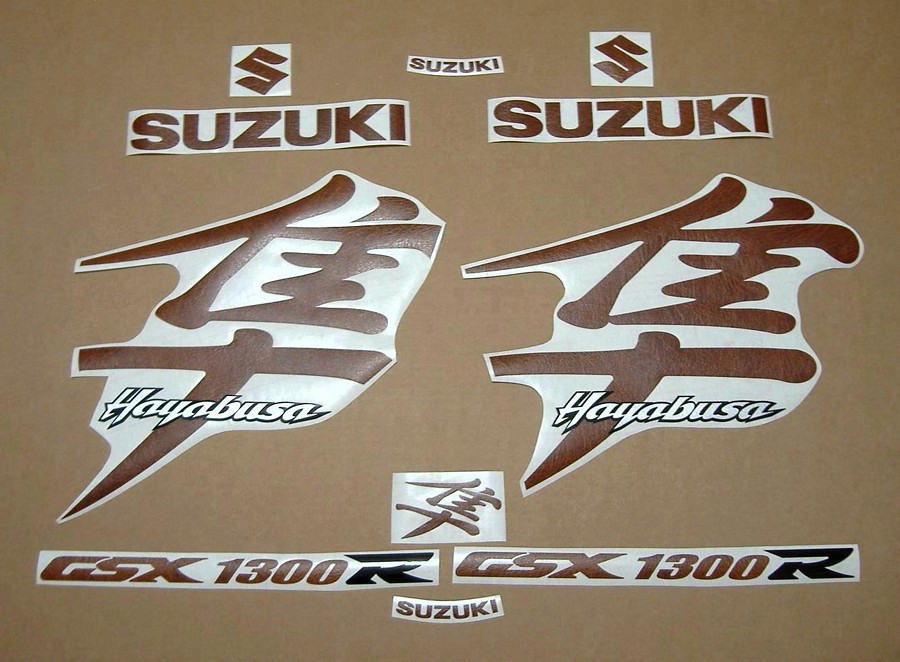 Suzuki Hayabusa mk1 brown leather look graphics