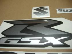 Suzuki GSXR 600 graphite gray customized stickers