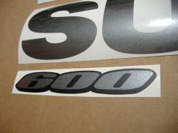 Suzuki GSXR 600 graphite grey metallic graphics