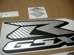 Suzuki GSXR 600 grey carbon fiber graphics