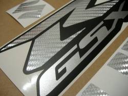 Suzuki GSXR 1000 grey carbon fiber graphics