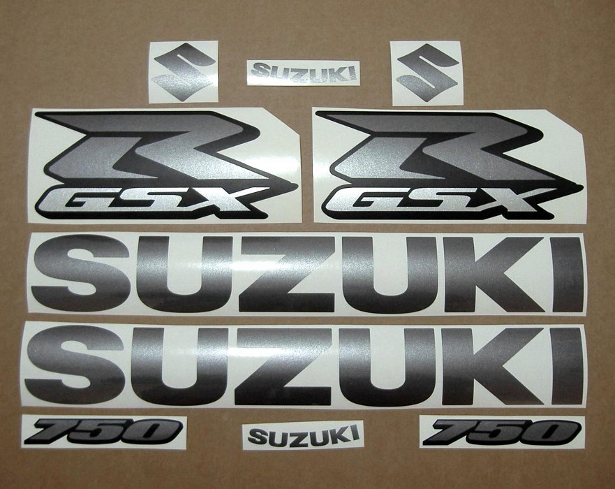 Suzuki GSXR 750 graphite gray decals srad