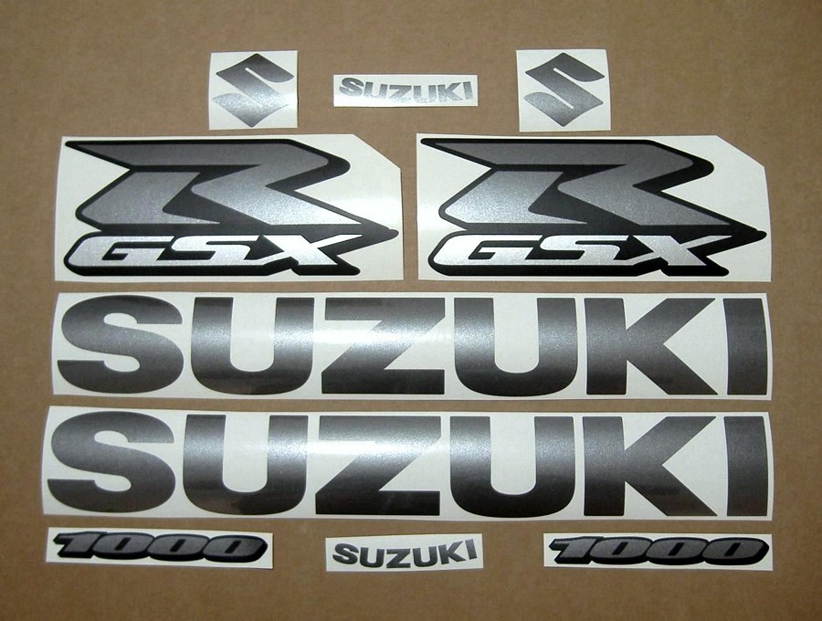 Suzuki GSXR 1000 graphite gray custom decal set