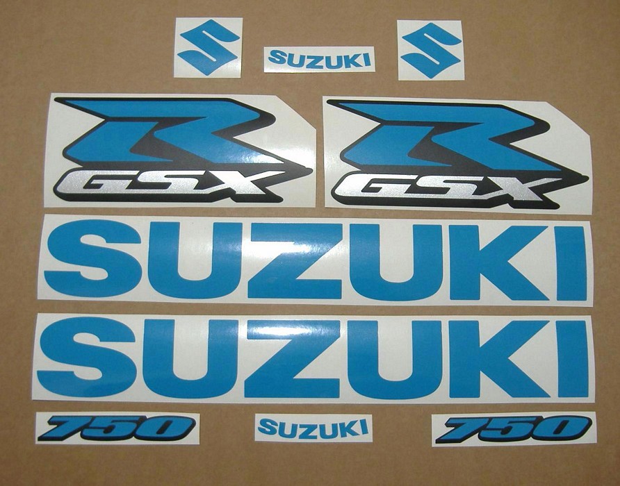 Suzuki GSXR 750 sky blue custom decal set