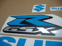 Suzuki GSXR 1000 light blue custom decals 